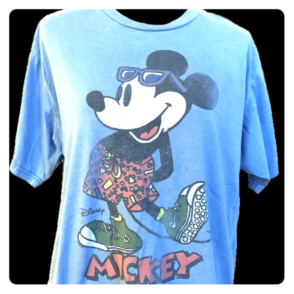 RARE Hip Mickey Mouse Shorts Converse Blue Tshirt